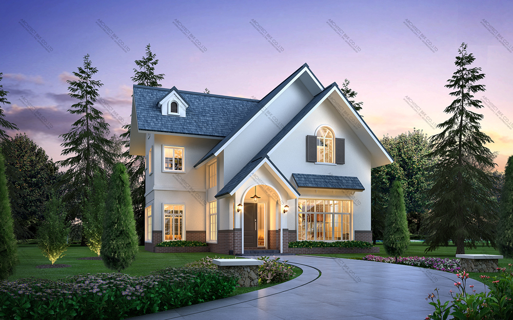 แบบบ้านพักอาศัย  Modern Style 200 ตร.ม. ตร.ม (ผลงานออกแบบบ้าน) 2